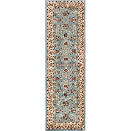 WELL WOVEN Sarouk Traditional Runner Rug, Light Blue - 2 ft. 3 in. x 7 ft. 3 in. 549362